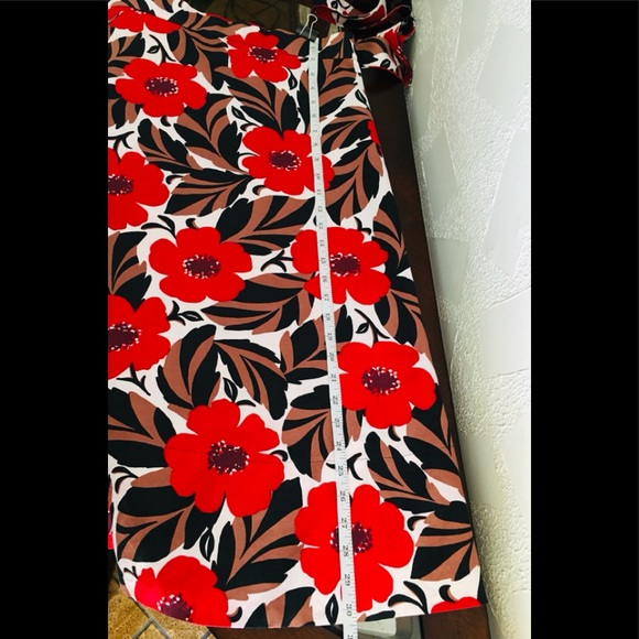 Kate Spade Woven Floral Print Wrap Skirt - Picture 7 of 9